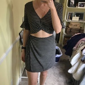 Mini dress with cutout